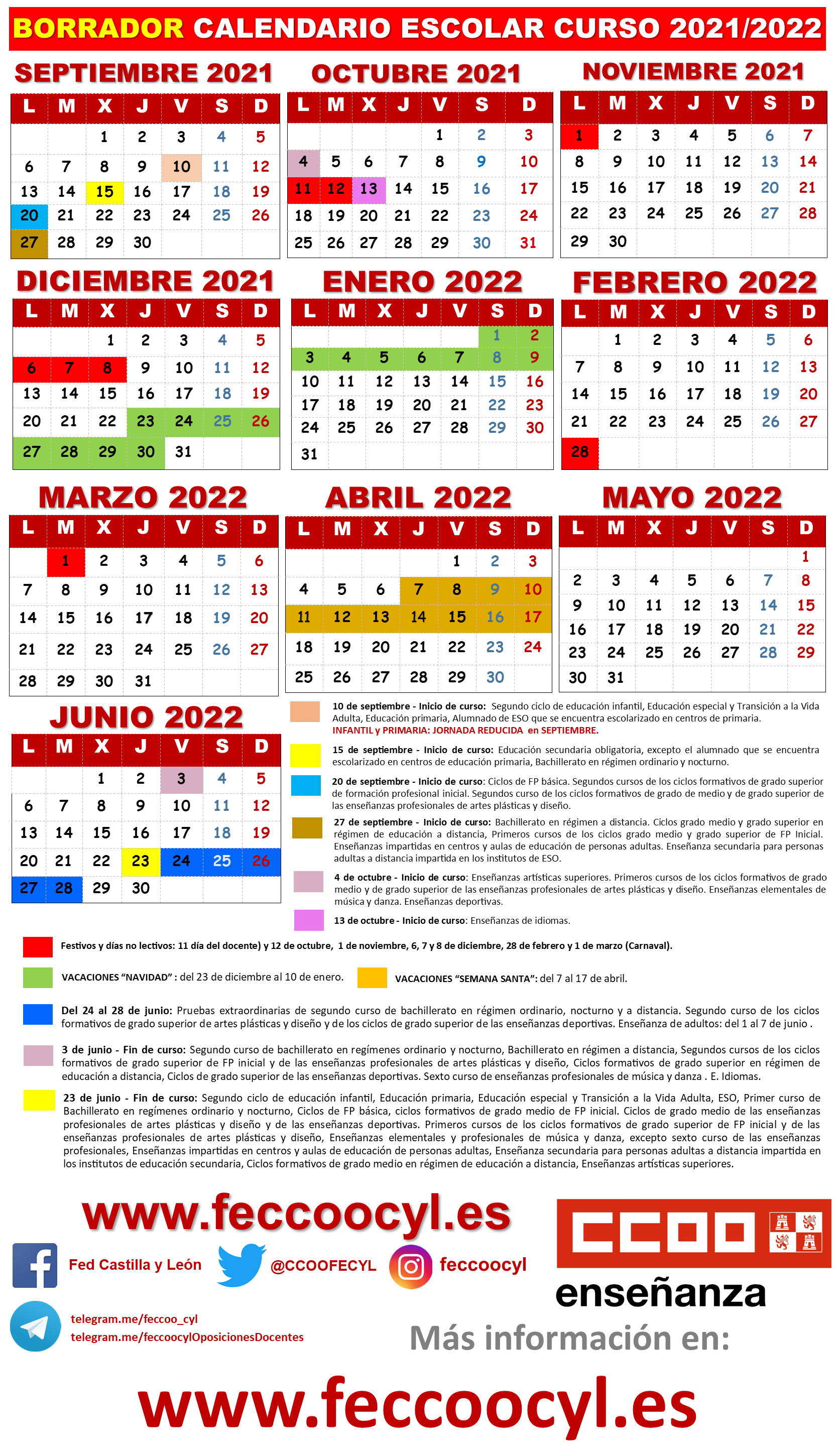 Calendario Escolar 2021 A 2022 Calendario Escolar Sevilla Curso 2021