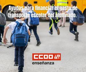 Ayudas para financiar el gasto de transporte escolar del alumnado. Convocatoria curso escolar 2025-26