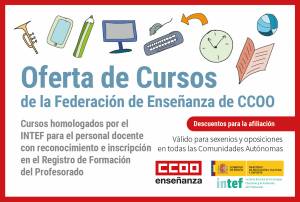 Oferta formativa on-line vigente de la Federación de Enseñanza de CCOO