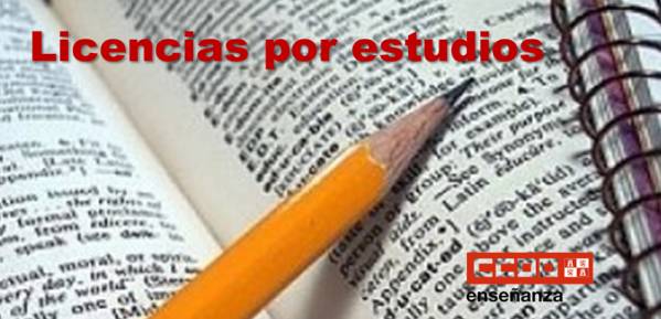 Licencias por estudios. Listados provisionales. Curso 2026-2027