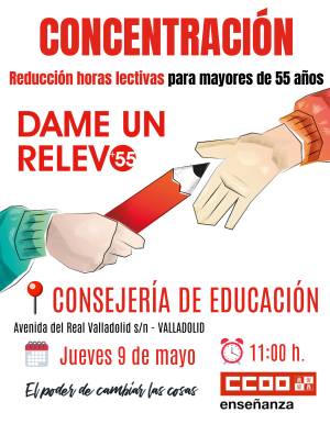 CCOO reivindica una reducción de horas lectivas a docentes mayores de 55 años