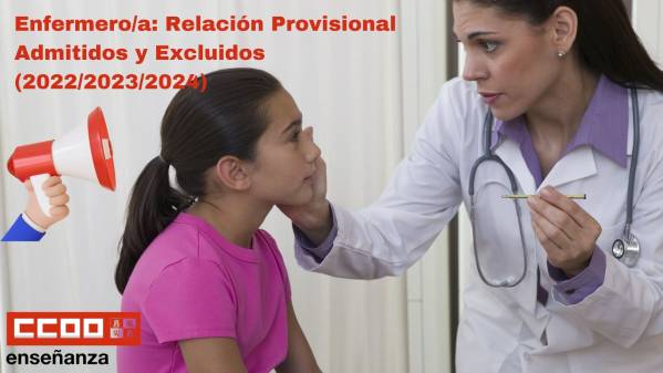 Enfermero/a: Relación provisional de Admitidos y excluidos (2022/2023/2024)