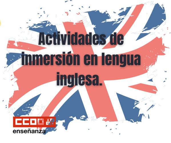 Actividades de inmersión en lengua inglesa. Convocatoria selección de centros.