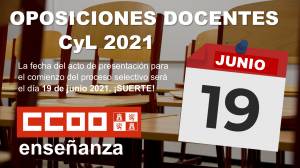 Oposiciones docentes 2020 CyL. Fecha de inicio de las pruebas