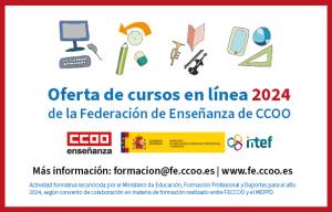 Oferta de cursos en línea 2024 de la Federación de Enseñanza de CCOO (Septiembre 2024)