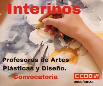 Interinos. Curso 2025 / 2026. Profesores de Artes Plásticas y Diseño (Estudios Superiores). Convocatoria