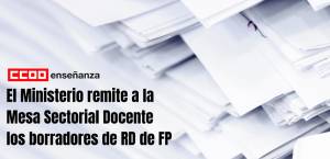 El Ministerio remite a la Mesa Sectorial Docente los borradores de RD de FP