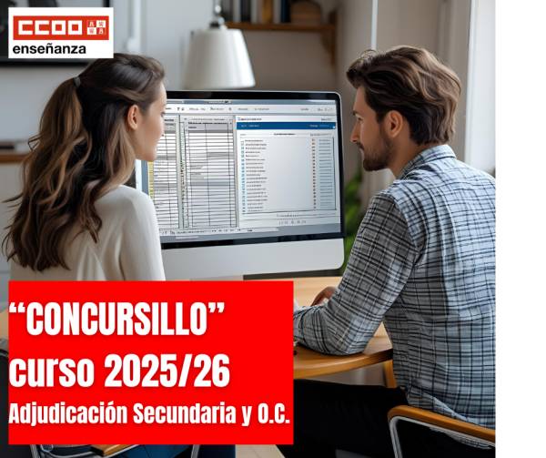 "Concursillo" Curso 2025/26. PES y Otros Cuerpos. Adjudicación.