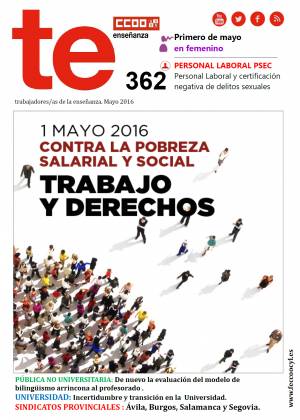 T.E. 362 mayo &quot;1 de mayo 2016. Contra la pobreza salarial y social&quot;