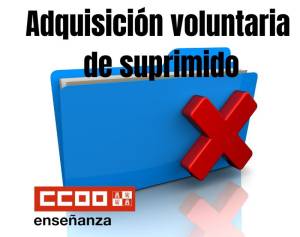 Adquisición voluntaria de suprimido. Convocatoria curso 2025-26
