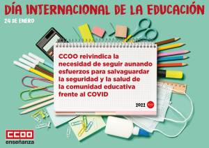 CCOO reivindica la necesidad de seguir aunando esfuerzos para salvaguardar la seguridad y la salud de la comunidad educativa frente al COVID