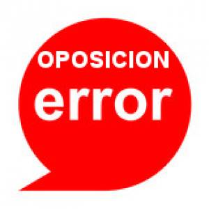 error oposición