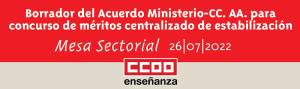 Borrador del Acuerdo Ministerio-CC.AA para concurso de méritos centralizado de estabilización