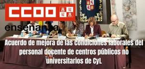 Acuerdo de mejora de las condiciones laborales del personal docente de centros públicos no universitarios de CyL