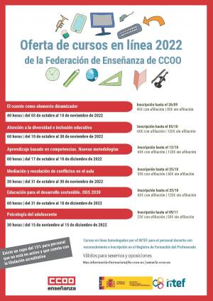 Cursos on-line octubre-diciembre 2022