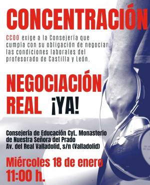 Concentración CCOO Negociación real ¡YA!