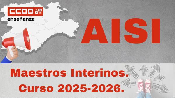 AISI 1. Maestros interinos. Anuncio de publicación. Curso 2025/26