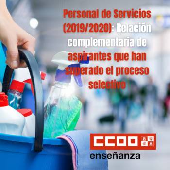 Personal de Servicios (2019/2020): Relación complementaria de aspirantes que han superado el proceso selectivo