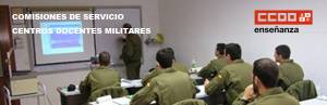 Comisiones de Servicios Centros Docentes Militares. Curso 2025/26. Relación de participantes admitidos y excluidos