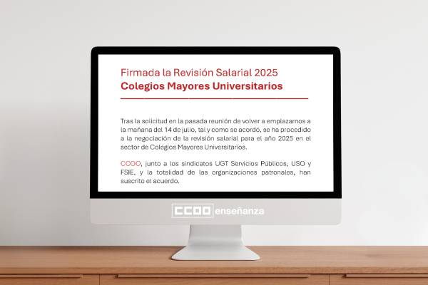 Colegios Mayores Universitarios: firmada la revisión salarial de 2025