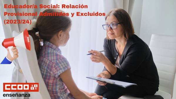 Educador/a Social: Relación provisional de Admitidos y excluidos (2022/24)