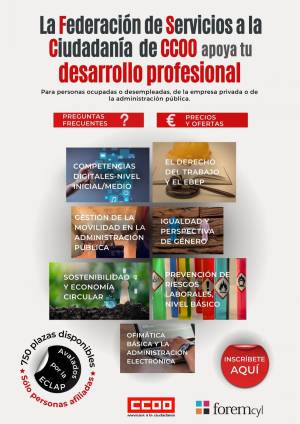 Programa de cursos para la afiliación de CCOO en colaboración con Forem CyL