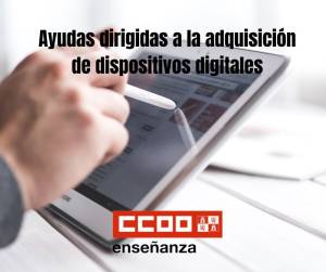 Ayudas dirigidas a la adquisición de dispositivos digitales. Convocatoria curso escolar 2025-26