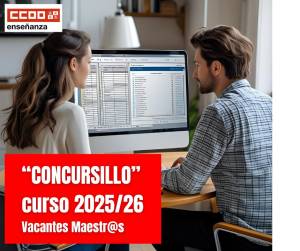 &quot;Concursillo&quot; Curso 2025/26. Vacantes. Cuerpo de maestros