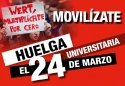 Concentraciones y manifestaciones en CyL. Huelga universitaria 24 de marzo