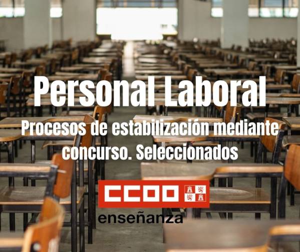 Personal Laboral. Procesos de estabilización mediante concurso. Seleccionados