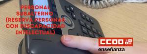 Valoración provisional de méritos de Personal Subalterno (reserva personas con discapacidad intelectual)