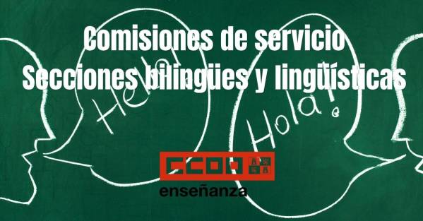 Comisiones de servicio. Secciones bilingües y lingüísticas. Adjudicación definitiva. Curso 2026/27