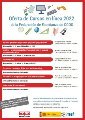 Cursos on-line julio 2022