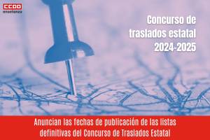 El Ministerio de Educación anuncia las fechas de publicación de las listas definitivas del Concurso de Traslados