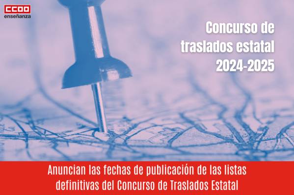 El Ministerio de Educación anuncia las fechas de publicación de las listas definitivas del Concurso de Traslados
