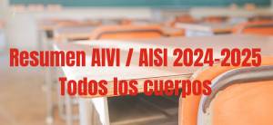 Resumen AIVI/AISI 2024-2025. Todos los cuerpos