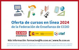 Oferta de cursos en línea 2024 de la Federación de Enseñanza de CCOO
