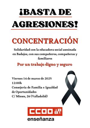 Concentración en solidaridad con la educadora social asesinada en Badajoz