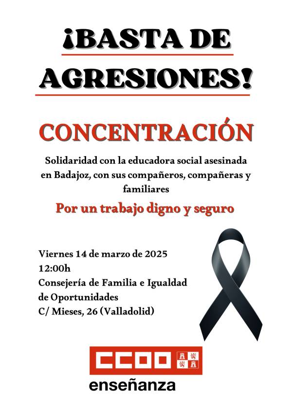 Concentración en solidaridad con la educadora social asesinada en Badajoz