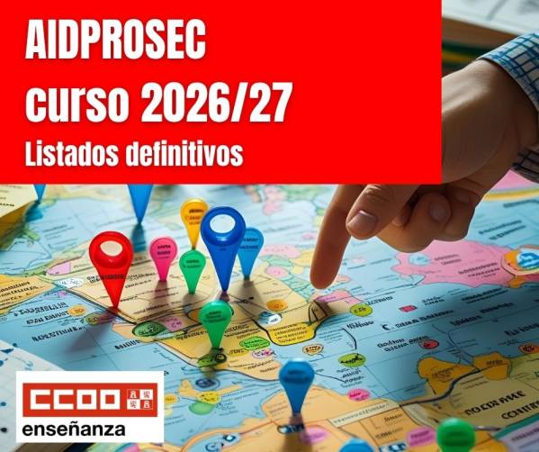AIDPROSEC 2026/27. Secundaria y otros cuerpos. Listados definitivos de participantes