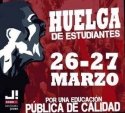 Jóvenes CCOO apoya las movilizaciones estudiantiles de los días 26 y 27 de marzo
