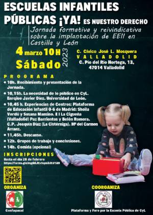 Jornada formativa &quot;Escuelas infantiles públicas ¡ya! Es nuestro derecho&quot;