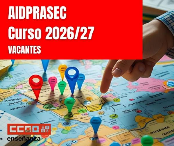 AIDPRASEC 2026 / 2027. Secundaria y otros cuerpos. Vacantes