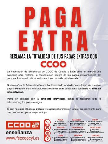 ¡Basta ya de recortes en las pagas extras!