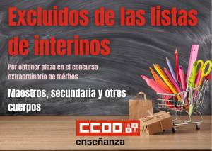 Exclusión de listas de interinos. Maestros, Secundaria y otros cuerpos