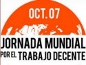 7 de octubre Jornada Mundial por el Trabajo Decente