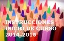 Instrucciones de inicio de curso escolar 2014-15
