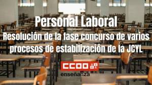 Personal Laboral. Resolución de la fase concurso de varios procesos de estabilización JCYL
