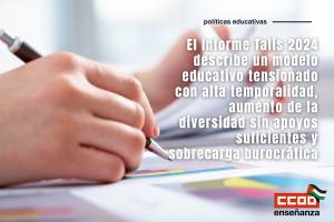 El Informe Talis 2024 describe un modelo educativo tensionado con alta temporalidad, aumento de la diversidad sin apoyos suficientes y sobrecarga burocrática