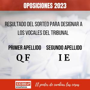 Oposiciones CyL 2023. Composición de tribunales. Resultado de sorteo